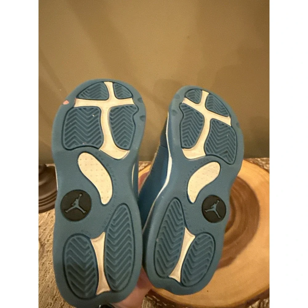 Jordan 6 Rings Tennis Shoes Toddler‎ Size 10C Blue White Dutch DM8954-100 VGUC